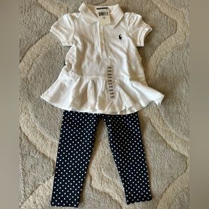 BNWT Ralph Lauren - Girls Skirted Top/Legging Set - 24m
